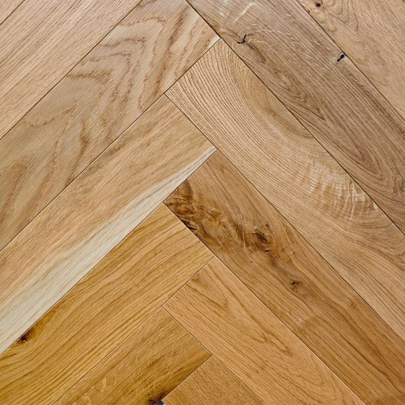 Sierra Rustic Oak Herringbone Brushed & Lacquered