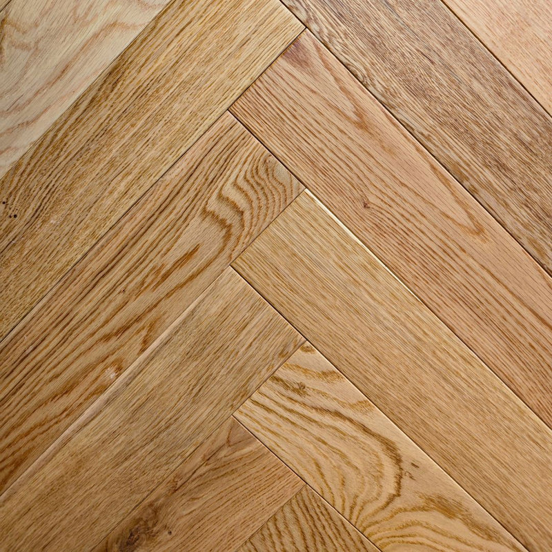 Sierra Rustic Oak Herringbone Lacquered