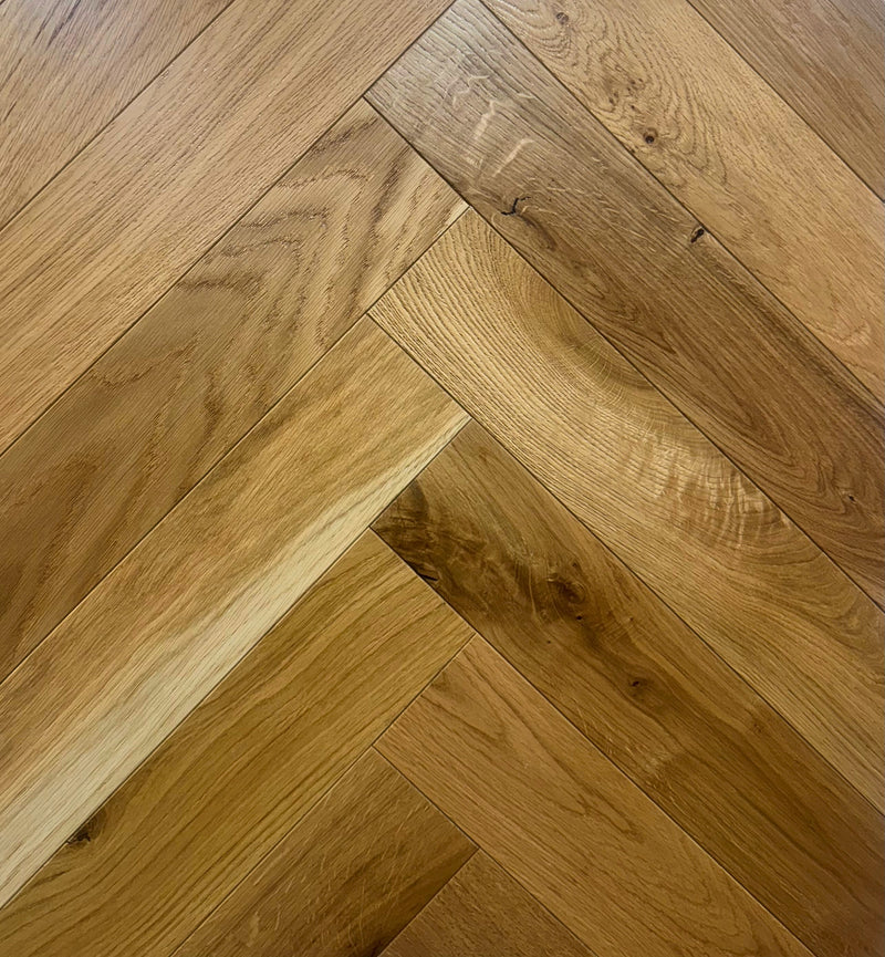 Sierra Rustic Oak Herringbone Brushed & Lacquered